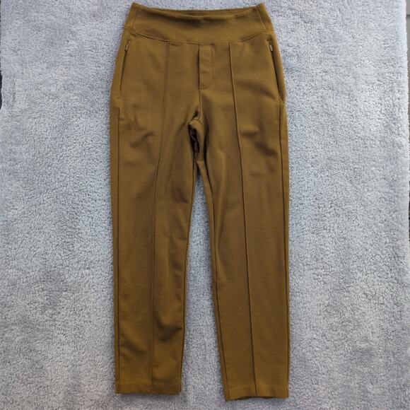 Athleta Eastbound Straight Pants Women's Size 6 Mustard Brass Yellow Stretch - Picture 1 of 13
